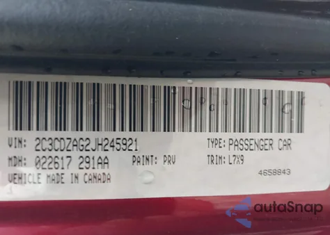 2018 Dodge Challenger Sxt из США, поврежденный, VIN 2C3CDZAG2JH245921